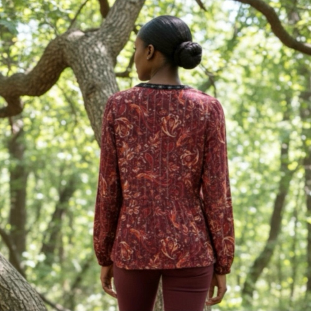 Anthropologie Glenda Lace Blouse by Daniel Rainn Size Large - Picture 2 of 12